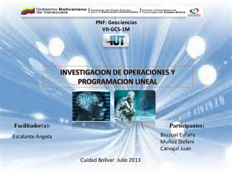 Investigacion De Operaciones Y Programacion Lineal