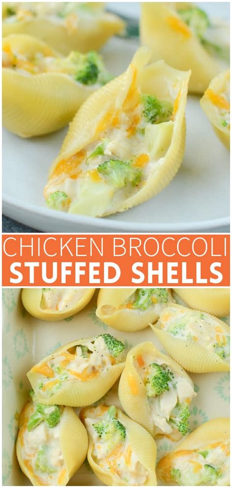 Cheesy Chicken Broccoli Stuffed Shells Quick Weeknight Meals