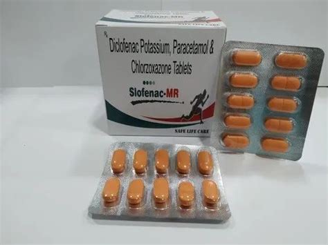 Slofenac Mr Diclofenac Potassium Paracetamol And Chlorzoxazone Tablets