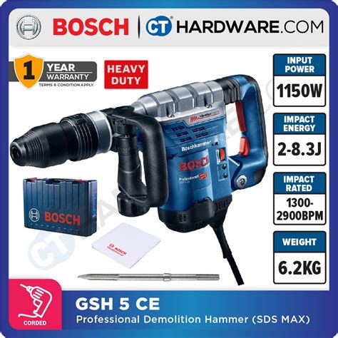 Bosch GSH 5 CE Professional Demolition Hammer With SDS Max 1150W