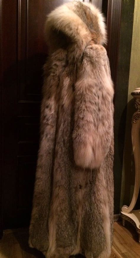 Very Long And Big Fur Coat From A Lynx With A Hood Is A Lot Of Fur A