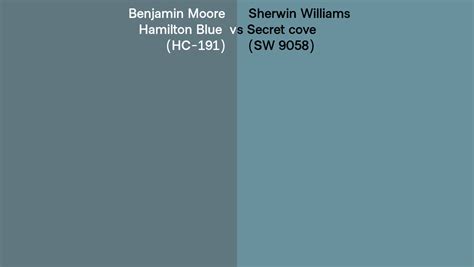 Benjamin Moore Hamilton Blue Hc Vs Sherwin Williams Secret Cove