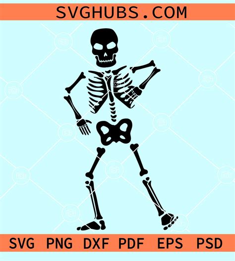 Dabbing Halloween Skeleton Svg Skeleton Halloween SVG Dabbing