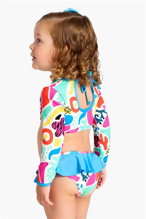 Biqu Ni Cropped Prote O Solar Beb E Infantil Corais Neon Dedeka