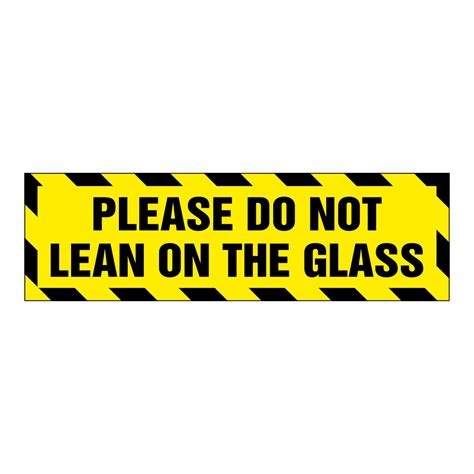 Please Do Not Lean On The Glass Sign Aston Safety Signs