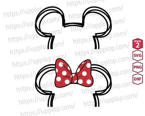 Mickey Minnie Ears Svg Upp1185 Upplop Graphics Resources