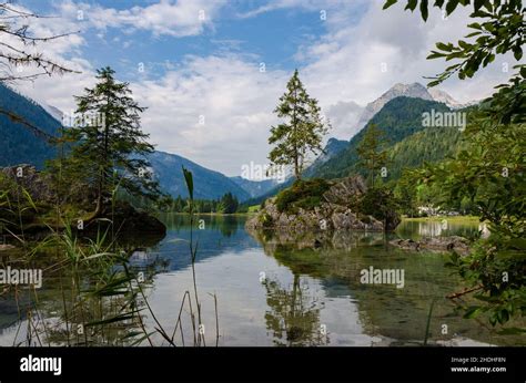 Lake Bavaria Behind Lake Lakes Bavarias Hintersees Stock Photo Alamy