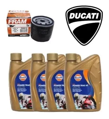 Gulf 15w50 Kit Troca Óleo Ducati Diavel Monster Ph6019 Parcelamento