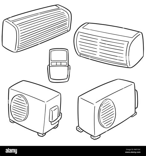 Vector Set Of Air Conditioner Stock Vector Image Art Alamy