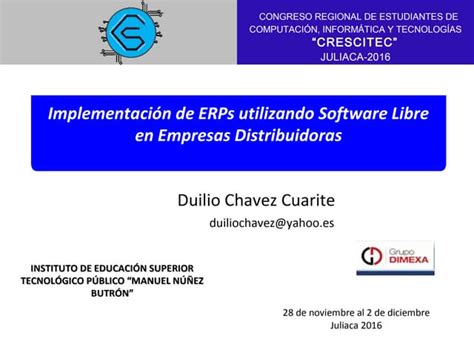 Implementacion De Erps Con Software Libre En Empresas Distribuidoras Ppt