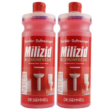 Dr Schnell Milizid Lemonfresh 2 x 1 L Sanitärreiniger und Kalklöser