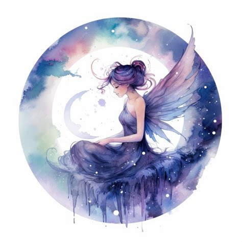 Premium Photo | A beautiful watercolor clipart image of a magical mystical