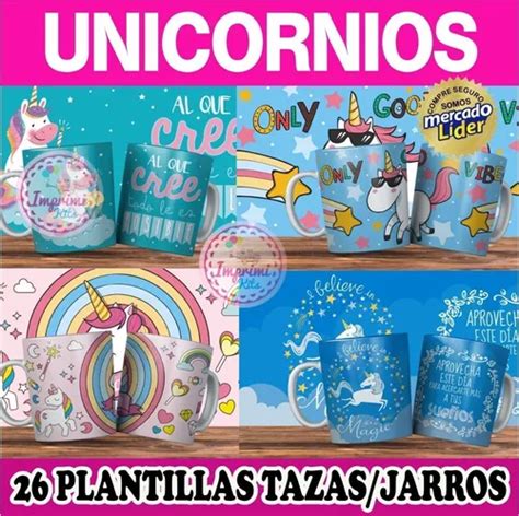 Plantillas Tazas Unicornios Mockup Dise Os Sublimar Meses Sin Intereses