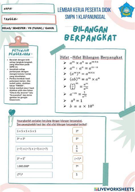 lkpd bilangan berpangkat nurmala