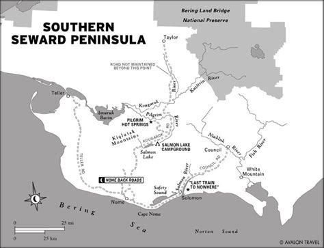 Map of Southern Seward Peninsula, Alaska | Back road, Alaska, Peninsula