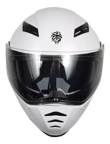 Casco Kov Estelar Blanco Certificado Dot Sin Led Y Refejante