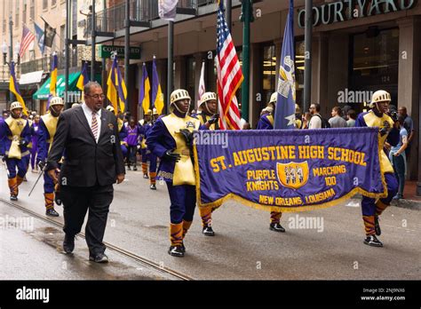 St. Augustine high school marching band in the annual New Orleans ...