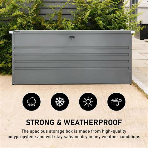 Olsen & Smith 1000L Large Metal Storage Box – Lockable Outdoor XL Gard