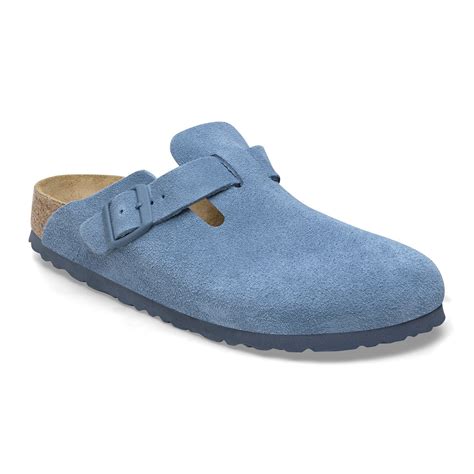 Boston Suede Leather Elemental Blue Birkenstock