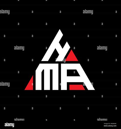 Hma Triangle Letter Logo Design With Triangle Shape Hma Triangle Logo