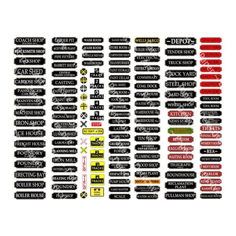 Railroad Sign Stickers Factory And Industrial Signage 140 Passenger Station And Train Railroad