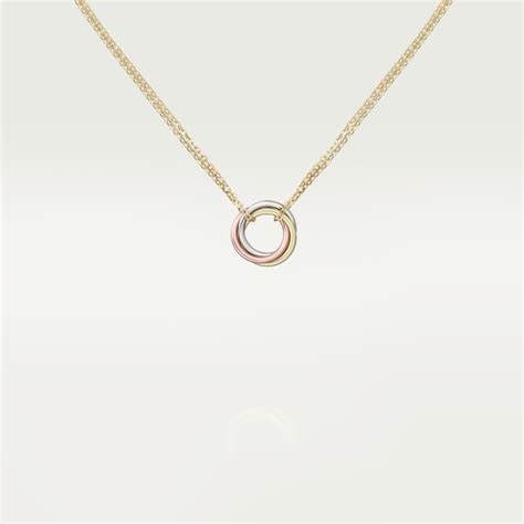 Crb Trinity Necklace White Gold Rose Gold Yellow Gold