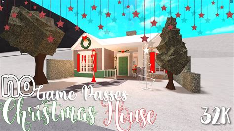 No Gamepasses Christmas House Bloxburg Youtube