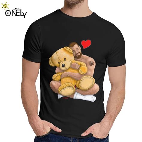 Round Neck Bear Hug Gay Bear Art Pride Grrr Lgbt T Shirt Hip Hop Male