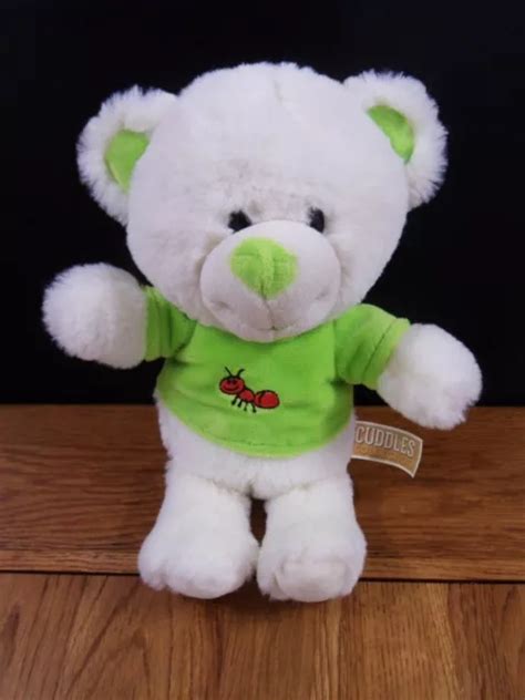 Card Factory Cuddles Collection White Teddy Bear With Green Top 10 Soft Toy Eur 4 03 Picclick De