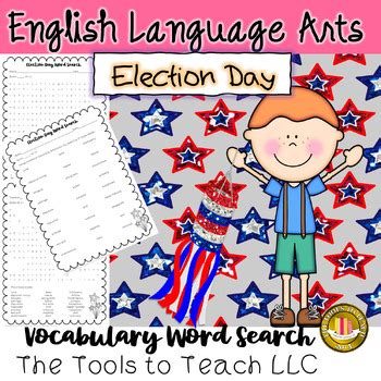 Free Election Day Word Search And Key Worksheet Printable No Prep