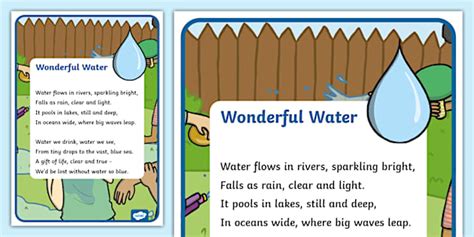 A Poem About Water Display Poster Hecho Por Educadores