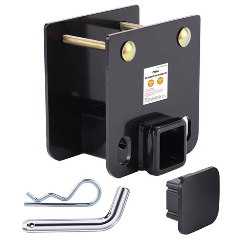 Ohuhu RV Bumper Hitch 2" Receiver Adapter with Hitch Pin & Hitch Cover