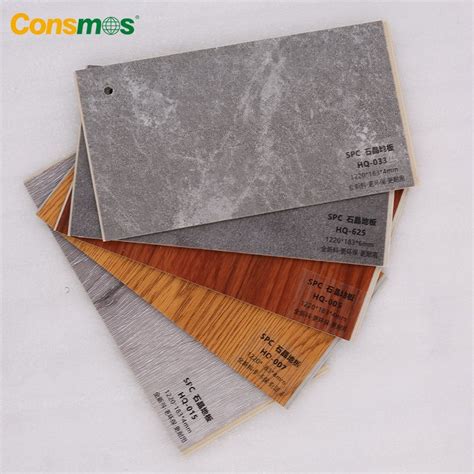 Waterproof Pvc Plastic Plank Floor Tiles Click Wood Marble Look Rigid