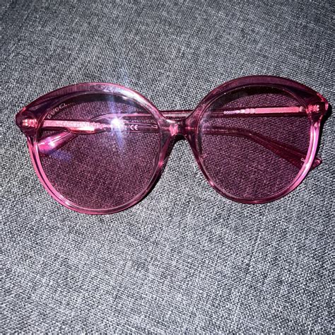 Gucci pink glasses frames clear #pink #gucci... - Depop