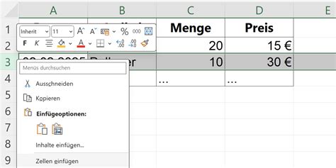 Excel Zeile einfügen So geht optimierte Datenverwaltung