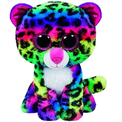 Ty Beanie Boos Dotty Multicolor Leopard 6inch Big Eyes Beanie Baby