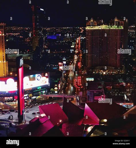 Las Vegas strip at night Stock Photo - Alamy