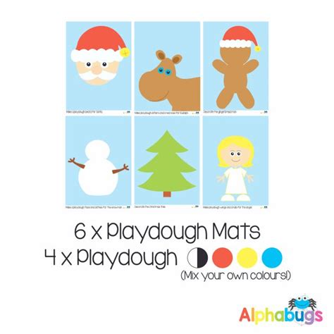 .Playdough Play Set - Christmas Characters (6M+4D) | Alphabugs