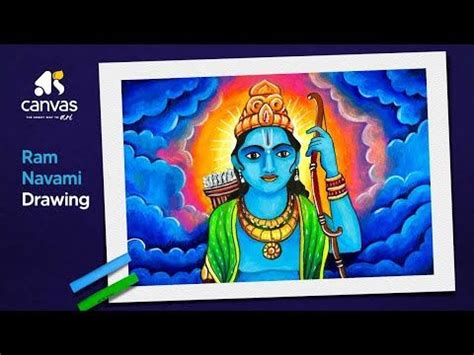 Ram Navami drawing with Oil Pastel / Rama Navami drawing easy / Lord ...