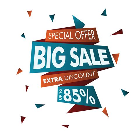 Discount Promotion Label Design For Big Sale Advertising Template