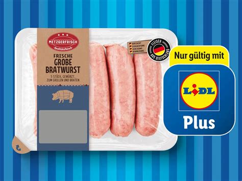 Metzgerfrisch Frische Grobe Bratwurst G Von Lidl Ansehen