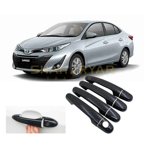 Toyota Yaris Door Handle Carbon Fiber Covers Model 2020 To 2022