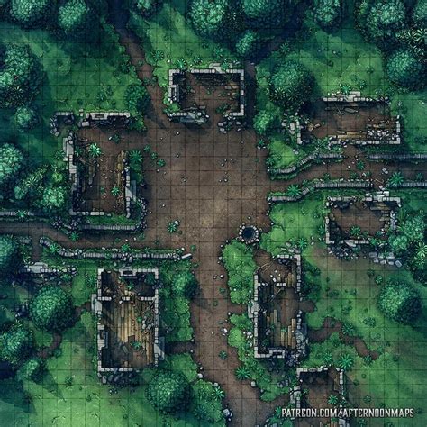 Ruined Village Battle Map Launch Afternoon Maps