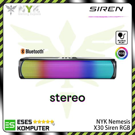 Jual Speaker NYK Nemesis X30 X 30 Siren RGB Bluetooth 5 0 Speaker