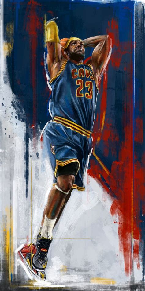 Lebron James Nba Playoffs Painting Hooped Up Mvp Basketball