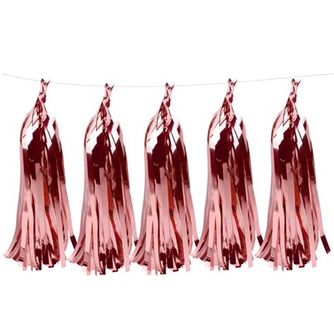 Rose Gold Streamers Tissue Paper Tassels Party Wedding Decoration