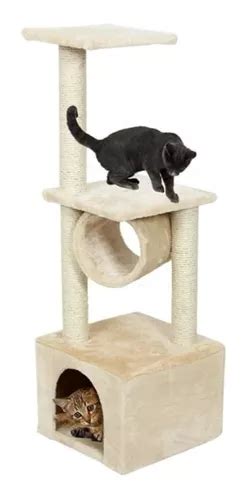 Torre Arbol Rascador Para Gato Juguete Varios Niveles Beige MercadoLibre