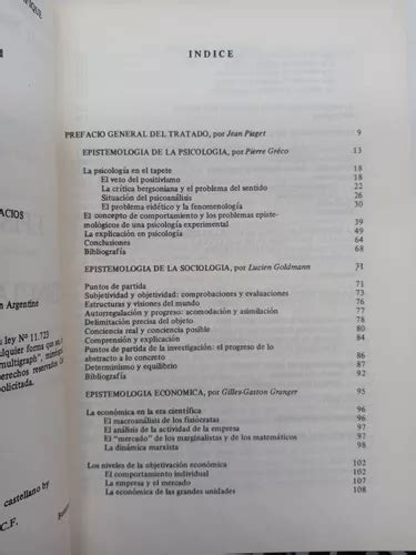 Tratado De L Gica Y Conocimiento Cient Fico Jean Piaget En Venta En