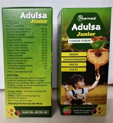 Adulsa Junior Cough Syrup Bottle Size Ml At Bottle In Mumbai