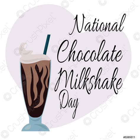 National Chocolate Milkshake Day Idea For A Banner Or Menu Stock